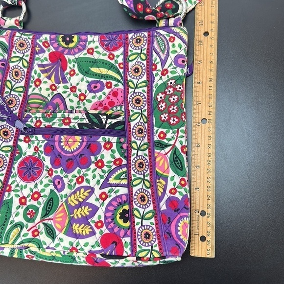 Vera Bradley Viva La Vera Crossbody Shoulder Bag Purse Floral Bohemian Hipster - Picture 11 of 14